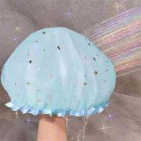 Hotel Thickened Elastic Shower Cap Spa Caps Waterproof Hair Cover Waterproof Shower Cap Bathroom Stretchy Hats