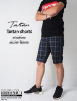 กางเกง ขาสั้น แฟชั่น ผู้ชาย ลายสก็อต ลายตาราง Tartan Shorts Goodwin 9474