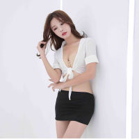 Long night new sexy underwear uniform seduction womens clothing perspective sexy skirt Secretary suit 1015 JOKN