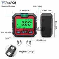 Digital Level Box Protractor Angle Finder 90 Degree Level Gauge Bevel Gauge Inclinometer with Magnetic Based Backlight