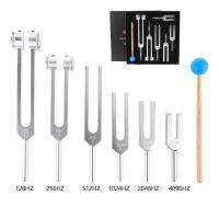 New 6Pcs/Set Aluminum Medical 128Hz-4096Hz Tuning Fork Kit Healing Sound Vibration