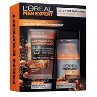 LORÉAL PARIS MEN EXPERT Gift set Hydra Energy Care+Cleansing ชุดผลิตภัณฑ์ทำความสะอาดและบำรุงผิวหน้าผู้ชายสูตรพิเศษปลุกความสดชื่นให้ผิวหน้า