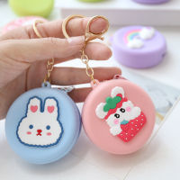 1Pcs Cute Animal Round Coin Wallet Simple Mini Silicone Coin Purse Keychain Pouch Cartoon Money Coin Key Earphone Holder 2022