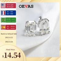 OEVAS Classic 925 Sterling Silver Created Moissanite Gemstone Diamonds Earrings Ear Studs Wedding Bride Fine Jewelry Wholesale