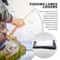 5Pcs Fishing Lure Covers Wraps,Transparent PVC Fishing Hook Protector Nylon Buckle, Plastic Soft Baits Covers for Rod