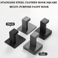 Stainless Steel Black Robe Hook Wall Hook Bathroom Rustproof Coat Towel Holder Hook Key Clothes Hanger Hook Hardware Accessories