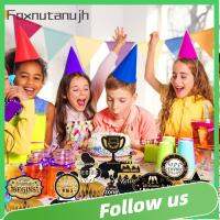 FOXNUTANUJH 9pcs สีดำและสีทอง ท็อปปิ้งเพชรทรงรังผึ้ง กระดาษสำหรับตกแต่ง ทนทานต่อการใช้งาน ตกแต่งรังผึ้งเกษียณอายุ ศิลปะงานปาร์ตี้ กล่องเก็บฝุ่น ตกแต่งงานเลี้ยงเกษียณอายุ พิธีชำระล้าง