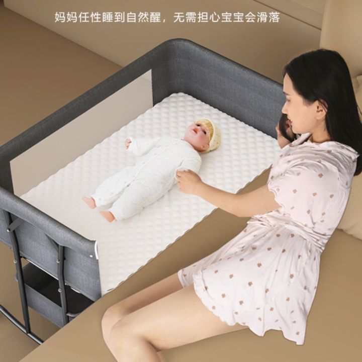 arod-multifunctional-foldable-crib-movable-portable-newborn-crib-newborn-crib-splicing-big-bed