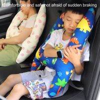 Cartoon Dinosaur Nap Shoulder Belt Cushion Childrens Model Car Sleep Headrest Pillow Neck Cover Travel Interior Accessories