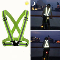 Vickmiu Reflective Vestเสื้อกั๊กสะท้อนแสงปรับยืดหยุ่นสายเสื้อกล้ามสำหรับวิ่งปั่นจักรยานจ๊อกกิ้งMulti Adjustable Outdoor Safety Visibility Reflective Vest Gear Stripes