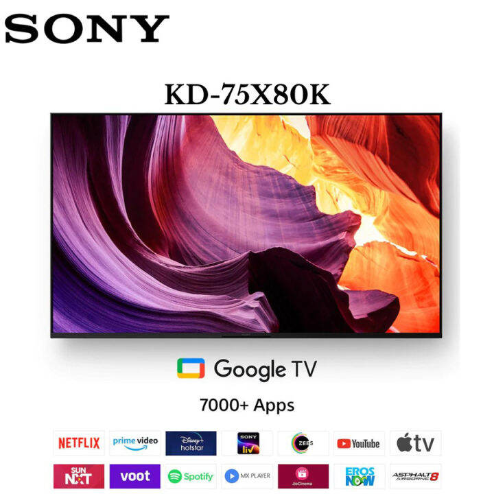SONY BRAVIA X80K 4K UHD HDR Smart Google TV 75 Inch KD75X80K Lazada