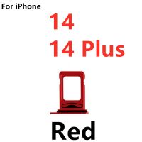 ถาดใส่ซิมช่องเสียบบัตรคู่ที่จับสำหรับ iPhone 14 Pro Max Plus ซ็อกเก็ตซิมเครื่องอ่านการ์ด