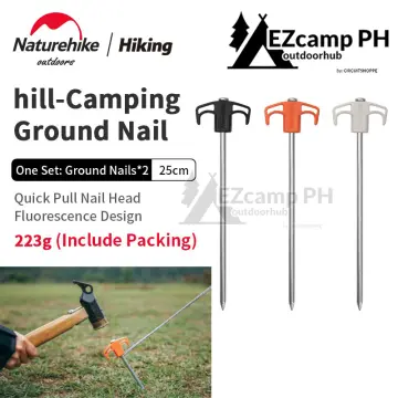 4pcs Outdoor 25cm Luminous Nail Camping Tent Peg Steel Stake Tent  accessories