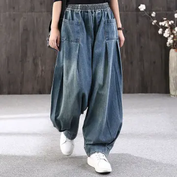 Buy Mens Chinese Style Pants Fashion Trousers Beam Feet Loose Harem Pants  Black XXL at Amazonin