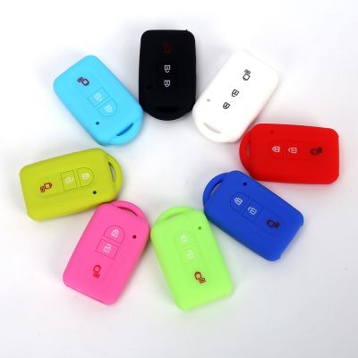 Silicone Car Key Cover Case FOB Set Holder for Nissan Micra Xtrail Qashqai Juke Duke 3 Buttons Key Case Cover