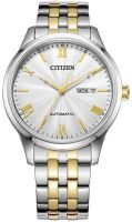 นาฬิกาข้อมือผู้ชาย CITIZEN Automatic รุ่น NH7506-81A ขนาดตัวเรือน 40 มม. หน้าปัดสีขาว ตัวเรือน สาย Stainless Steel 2กษัตริย์ สีเงิน/ทอง สำรองพลังงานได้ 40 ชม.