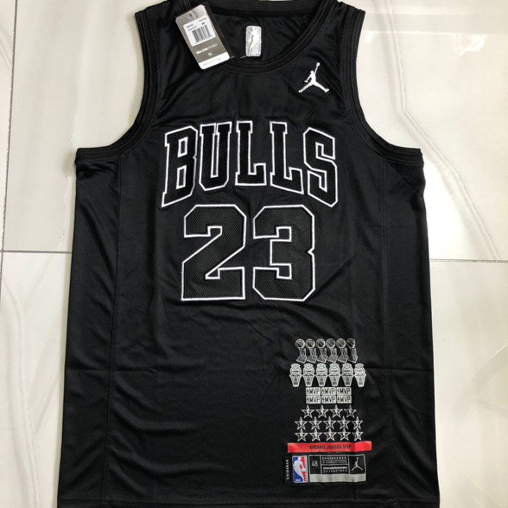 Authentic Exquisite Embroidery Jersey Men's Chicago Bulls Michael Jordan  MVP Swingman Jersey - Black