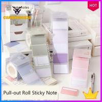 CUANFENGS28 256 PCS/Box แบบม้วนดึงออก แผ่นบันทึกย่อ สีไล่ระดับสี ดีไอวาย กระดาษโน้ตติดเพื่อการศึกษา ความเรียบง่ายเรียบง่าย ป้ายสติกเกอร์เปล่า ของขวัญสำหรับนักเรียน