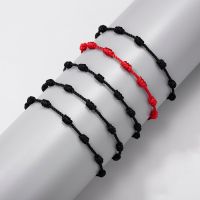Fashion Handmade 7 Knots Red String Bracelet for Protection Lucky Amulet and Friendship Braid Rope Wristband Couple Jewelry Gift Charms and Charm Brac