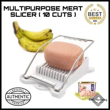 Spam Slicer,Multipurpose Luncheon Meat Slicer,Stainless Steel Wire Egg  Slicer,Cuts 10 Slices For Fruit Onions,Soft Food and Ham