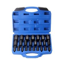 25Pieces Damaged Screw Extractor Remover Set Hex Shank Broken Bolt Extractor Holder Socket Adapter with Storage Case