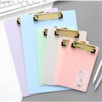 ๑ Morandi Colored A4 A5 Clipboard Memo Pad Clip Board File Writing Clamps Paper Holder Organizer Office School Supplies Stationery