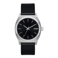 Nixon Time Teller NXA1373625-00 นาฬิกาผู้ชายหญิง สายหนัง Silver Black