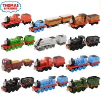 Genunie ชุดขนส่ง Thomas And Friends 1:43รถไฟของเล่นของขวัญคริสต์มาสแม่เหล็กทำจากโลหะโมเดลรถยนต์เกาะ Sodor