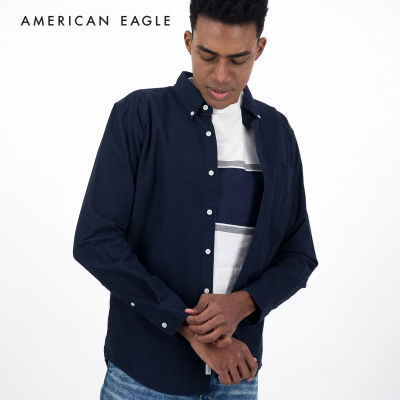 American Eagle Slim Fit Oxford Button-Up Shirt เสื้อเชิ้ต ผู้ชาย สลิม อ็อกซ์ฟอร์ด (NMSH 015-2100-410)