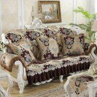 【cloth artist】ผ้าคลุมเตียง For1 2 3 4ที่นั่ง FloralCouch Slipcover Protector Armchair Cover Non Slip