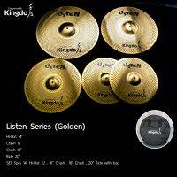 ฉาบมิ้วท์ เซ็ต5ใบ พร้อมกระเป๋า Kingdo รุ่น Listen Series สี Gold ของแท้100%