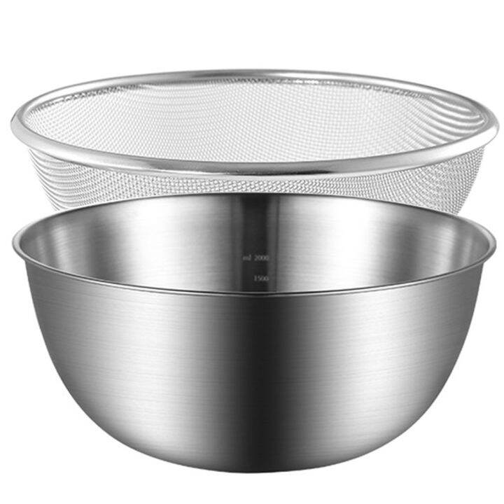 【CW】 Bowl Strainer Colander Washing Rice Basket Salad Spaghetti Pasta