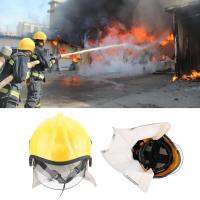 ป้องกัน Fireproof Firefighter Safety Helmet ป้องกันการกัดกร่อนรังสีทนความร้อน