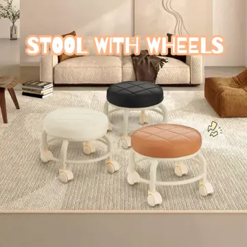 Ikea stool on discount wheels