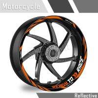 ☇☇♧สำหรับ KTM R2R ดยุค125 390 690 790 890 990 1290 RC 390สติกเกอร์ล้อสะท้อนฮับขอบรูปลอกเทปแถบอุปกรณ์เสริมกันน้ำ