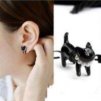 3D Imitation Pearl Kitty Cat Cute Animal Stud Earrings Set For Women Girl