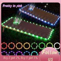 PRETTY IN PINK 1 16สี ไฟมุมโค้ง LED ป้องกันการกระแทก ทนทานต่อการใช้งาน ชุดไฟ cornhole เปลี่ยนสี ของขวัญสำหรับเด็ก กันน้ำกันน้ำได้ ไฟมุมควบคุมระยะไกล กระดาน cornhole