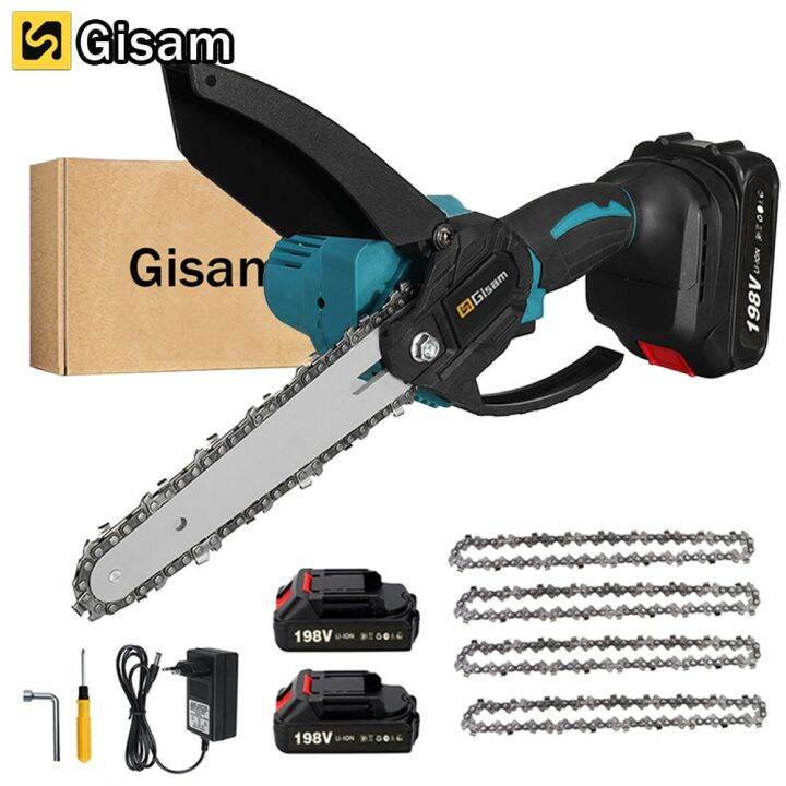 Gisam 6 Inch Mini Pruning Saw Electric Chainsaw Removable Replament