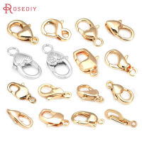 18K Gold สีทองเหลือง Lobster Clasps เชื่อมต่อ Clasps เครื่องประดับสร้อยคอสร้อยข้อมือทำอุปกรณ์ Diy อุปกรณ์เสริม