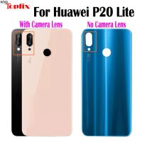 สำหรับ Huawei P20 Lite ฝาหลังปิดโทรศัพท์ด้านหลังประตูกระจกที่อยู่อาศัยเคสสำหรับหัวเหว่ย Huawei P20 Lite ฝาหลังปิดโทรศัพท์ด้านหลังพร้อมชิ้นส่วนอะไหล่ LHG3761เลนส์กล้องถ่ายรูป