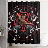 【hot】▣✻♙  Satanic Death Metal Shower Curtain Durable Curtains