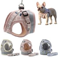 Nylon Puppy Harness Breathable Dog Harness Vest With Leash Reflective for Small Dogs Chest Strap French Bulldog Pet Collar Leashes