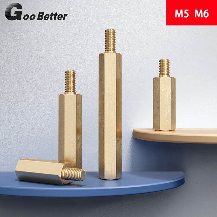 M5 M6 Extra Long Brass Studs Column Hex Male-Female Standoff Spacer ...