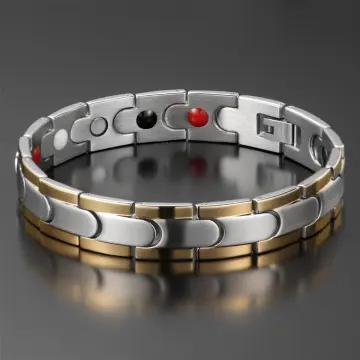 Gold Stainless Steel Bio magnetic bracelet, Size: Big at Rs 1900/piece in  Kodaikanal