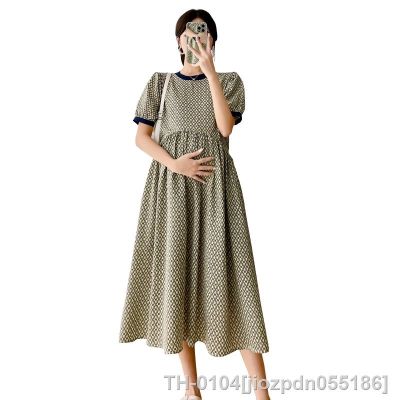 ☏ jiozpdn055186 Moda verão vestido de maternidade manga curta o pescoço volta bowknot laço mulher grávida chiffon gravidez do vintage roupas