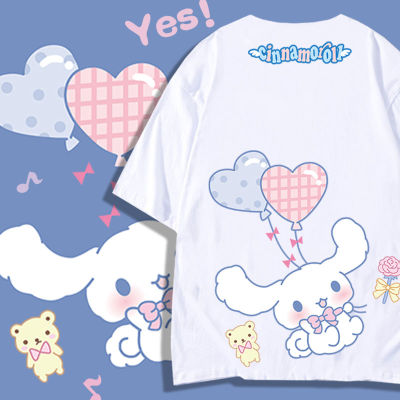 การ์ตูนสุนัขอบเชยน่ารักเสื้อยืดฤดูร้อนแขนสั้น Sanrio อะนิเมะชื่อร่วม