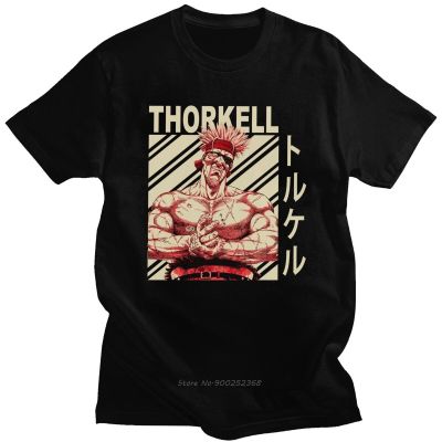 Vintage Vinland Saga Thorkell T Shirt Short Sleeved Pure Cotton Tee O- Neck Casual Adventure Fiction Anime T-Shirt Harajuku Tops 【Size S-4XL-5XL-6XL】