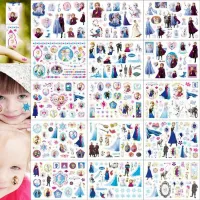 【YF】 Frozen Anna Elsa Princess Tattoo Stickers Toy Childrens Birthday Party Decoration Cartoon Sticker Toys Kids Gifts