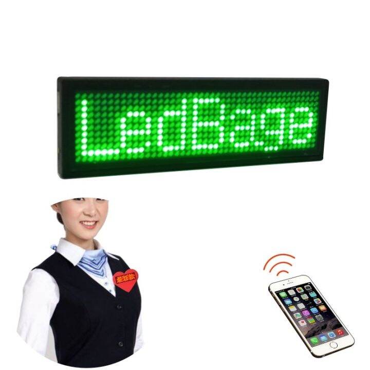 Mini LED Digital Display Plate Bluetooth LED Name Badge Custom