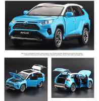 1:32 Toyota 2020 RAV4 SUV Diecasts &amp; Toy Vehicles Metal Car Model Shock Absorber Sound Light Collection Boy Toys Gift